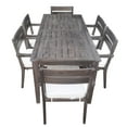 thumbnail image 3 of Harper & Bright Designs 7 Piece Acacia Wood Outdoor Dining Set for 6, Wood Table and Chairs with Soft Cushion for Patio Balcony and Backyard, Grey, 3 of 15
