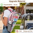 thumbnail image 6 of Whosucclay Soccer Ball Salamander Pattern Shoulder Bag with Adjustable Straps Side Pockets See Through Bookbag, Large Capacity 17 Inch Clear Backpack for School Work, 6 of 10