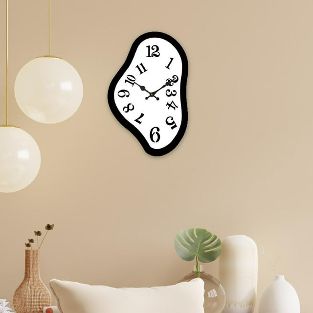 Reloj de pared derretido, reloj colgante, regalo decorativo, moderno, para baño, silencioso, para aula, inauguración de la casa, familia y amigos. 25 cm x 162 cm