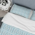 thumbnail image 4 of Designart '3D White And Light Blue Pattern II' Mid-Century Modern Duvet Cover Set, 4 of 4