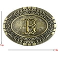 thumbnail image 2 of Mens Western Belt Buckle - Initial Cowboy Letter Oval Belt Buckles for Women, 2 of 10
