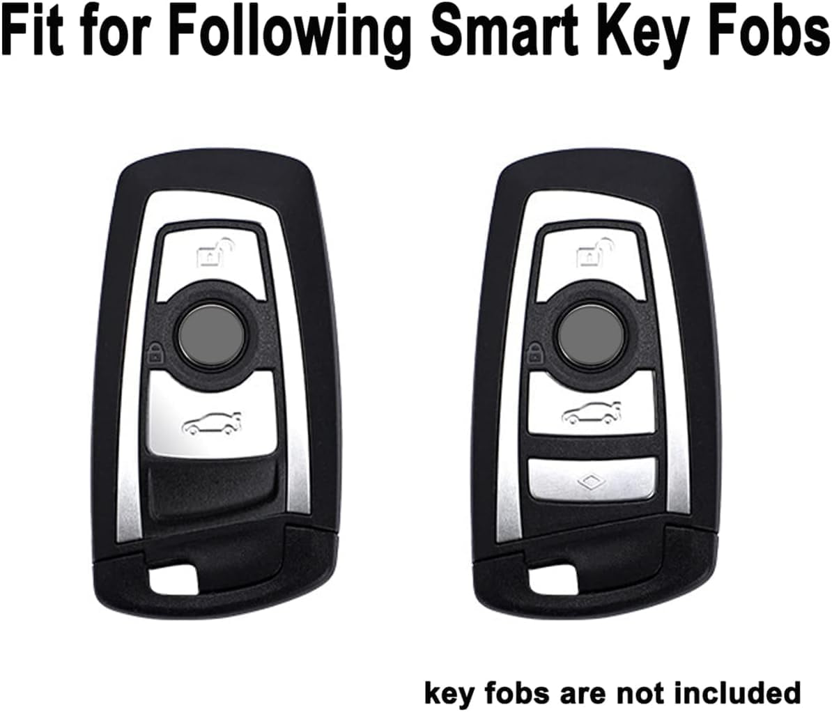 Compatible with BMW Key Fob Cover 1 F20 2 F22 3 F30 4 F32 5 F10 6 F11 7 F01 X3 F25 X4 F26 M3 M4 M5 M6 Metal Key fob Cover for BMW Key Accessories