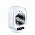 thumbnail image 1 of Mini ventilador de escritorio recargable por USB con aerosol nebulizador, color blanco, 1 of 6
