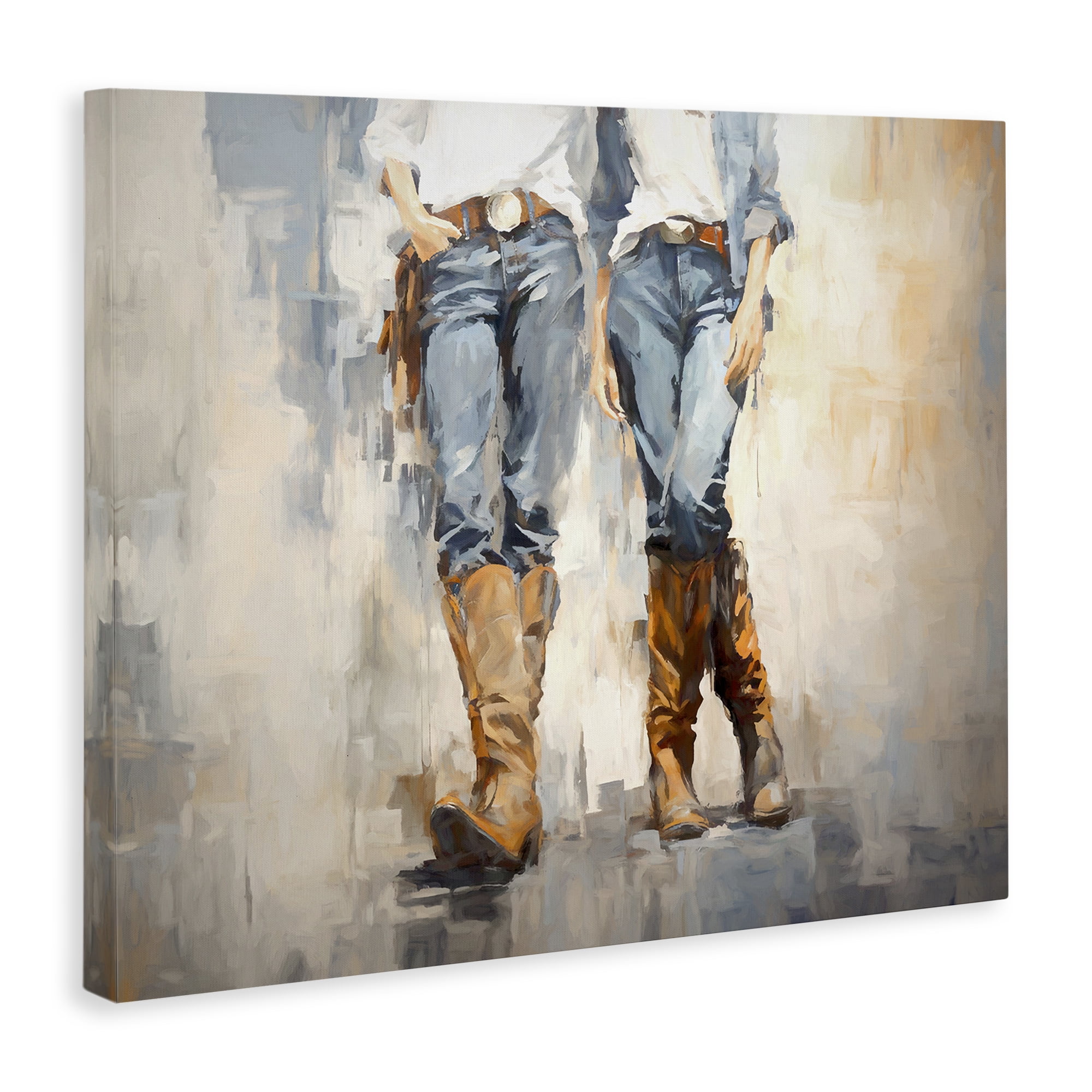Stupell Industries Country Cowgirl Attitude Novelty Painting Gallery Wrapped Canvas Art Print Wall Art, 20 x 16