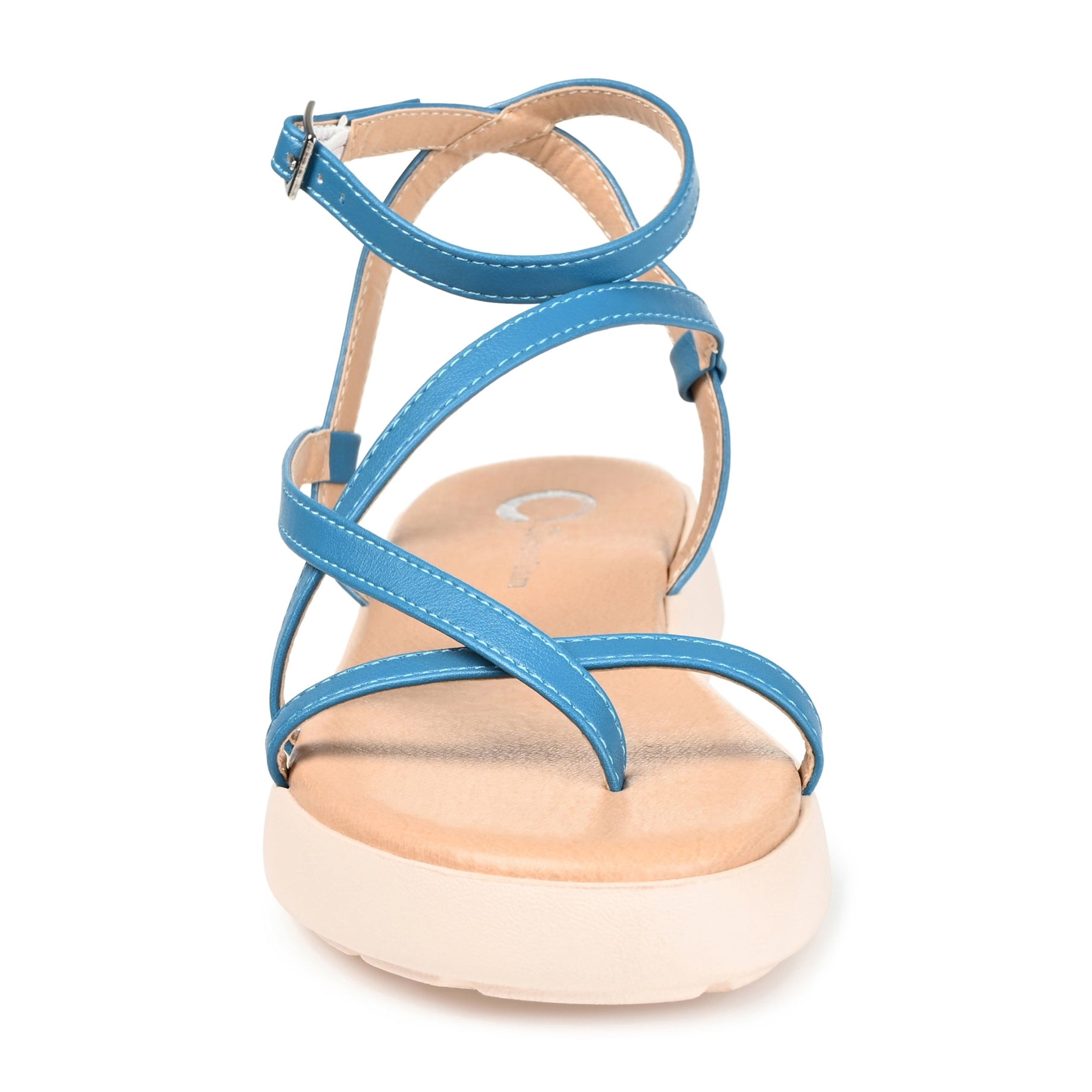 Journee Womens Jeselia Ankle Strap Flat Sandals