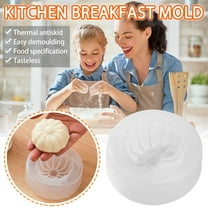 Food Grade DIY Steamed Bun Non Stick Easy Release Baozi Maker for Dumplings,Cakes & Snacks,9.5x6cm,Round,for Beginners & Chefs