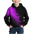 thumbnail image 2 of Sudadera con capucha para niño, con estampado de color, manga larga, informal, deportiva, con capucha, manga larga, sudadera con capucha, top con inserciones en los hombros, blusa de poliéster para ni, 2 of 7