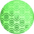 thumbnail image 1 of Ahgly Company Indoor Round Solid Green Modern Area Rugs, 4' Round, 1 of 1