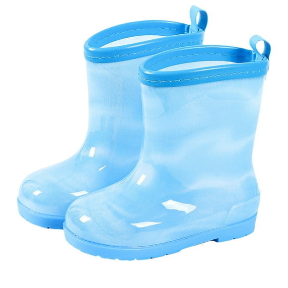Nituyy Kids Rainbow Waterproof Boots Non-Slip Lightweight Rubber Rain Shoes for Girls Boys