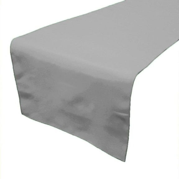 Poplin Table Runner Solid Silver