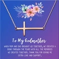 thumbnail image 2 of To My God Mother Mother's Day Gift, Gift for Her, Godmother's Day Gift, Godmother's Gift for Mother's Day, Godmother's Day Necklace and Card[Rose Gold Cross,Blue-Purple Gradient], 2 of 5