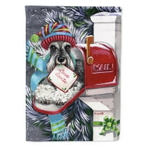 Carolines Treasures PPP3162GF Schnauzer Christmas Letter to Santa Flag Garden Size  Small multicolor