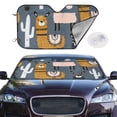 thumbnail image 2 of Uemuo Llama and Cactus Pattern Accordion Car Windshield Sun Shade, Foldable Reflective Sun Visor for Car, Reflector Windshield Sunshade-Small, 2 of 7