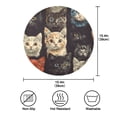 thumbnail image 4 of Round Plate Mat 15.4x15.4 Inchesx1 Placemat Table Mat Kitchen Mat Coffee Mat Fabric Thick, Strong Wear-Resistant, Heat Resistance Little Colored Cat2, 4 of 7