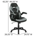 thumbnail image 6 of BizChair Gaming Desk and Gray/Black Racing Chair Set /Cup Holder/Headphone Hook/Removable Mouse Pad Top - 2 Wire Management Holes, 6 of 14