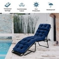 thumbnail image 5 of Topcobe Outdoor Lounge Chaise Cushion with String Ties for Garden Poolside, Chair Cushions for Outdoor Furniture-Navy, 5 of 7
