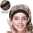 thumbnail image 3 of 3 paquetes de gorros largos de satén para dormir, gorros sueltos con banda elástica suave para cabello largo, trenzas, 3 of 5