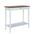 thumbnail image 4 of Covenience Concepts French Country 1 Drawer Hall Table with Shelf, Dark Walnut/White, 4 of 4