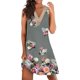 thumbnail image 1 of Gibobby Vestido Mujer Casual de Playa Verano Vestido sin mangas estampado suelto informal con cuello en V para mujer(Gris,G), 1 of 3