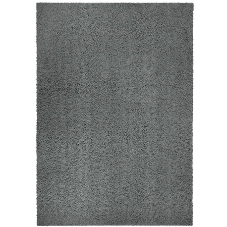 Mainstays Solid Casual Gray Shag Area Rug, 5'x7'