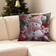 thumbnail image 5 of Fundas de almohada navideñas | Fundas decorativas para cojines de 45 x 45 cm | Tejido suave y afelpado con cremallera oculta para sofá, cama, sala de estar y decoración del hogar., 5 of 6