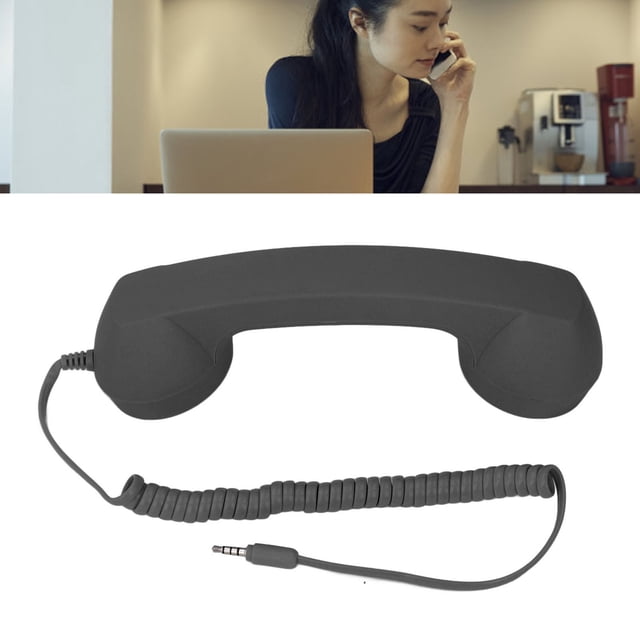 Telephone Handset for Cellphone, Retro Phone Handset, Handheld Cell Phone Receiver with 3.5 Mm Socket