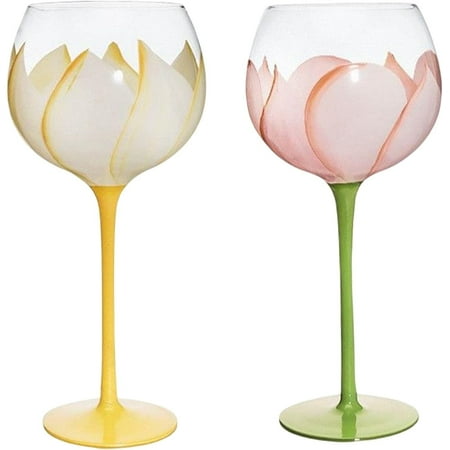 

2 Elegant Beverage Glasses Glassware Floral Pattern 14 For