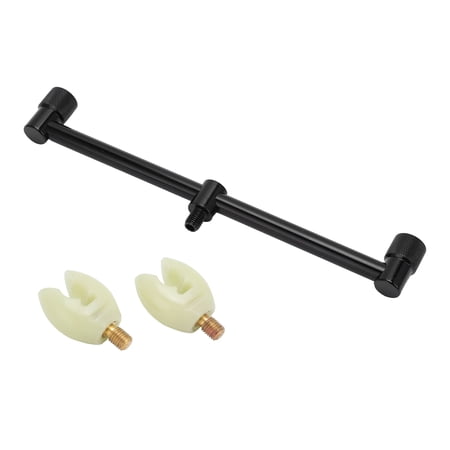 YAHHU Aluminum Alloy Carp Fishing Rod Support Buzz Bar Rack with 2 Luminous Bracket Heads 9.84 inches / 25.0 cm Lightweight Bank Stick Accessory for Coarse Fishing