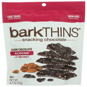 Barkthins Snacking Chocolate, Dark Chocolate Almond with Sea Salt, 4.7 oz
