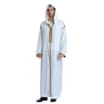 thumbnail image 3 of Men's Casual Hooded Long Sleeved Robe With Embroidered Medium Satin, 3 of 8