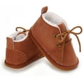 thumbnail image 3 of Infant Baby Girls Boys Booties Winter Newborn Warm Fur Lining Non-slip Soft Rubber Sole Newborn First Toddler Boots., 3 of 7