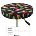 thumbnail image 4 of KLL Colorful Fishing Lures Round Bar Chair Cushion Cover 14 inch ,Bar Stool Protector with Elastic, Soft Washable, 4 of 6