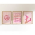 thumbnail image 6 of 3 Pieces Pink Disco Cowgirl Posters Prints Canvas Painting Howdy Pictures Pink Cowboy Boots Artwork for Western Dorm Room Bedroom Decor with Wooden Inner Frame, 6 of 6