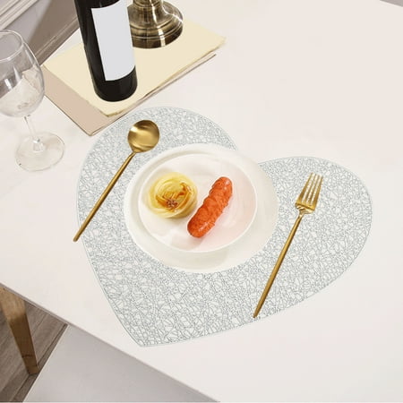 

Kraoden Nonslip Heat-resistant Table Mats Waterproof Placemats for Dinner Reversible Antiscald Placemats