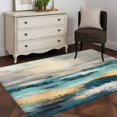 thumbnail image 4 of Abstract Ocean Area&nbsp;Rug 3x5ft Wave Beach Oil Painting Style Impressionist Non-Slip&nbsp;Washable Square&nbsp;Rugs Soft Felt Indoor Floor Mat for Bedroom Kitchen Living Room Bathroom, 4 of 9