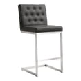 thumbnail image 1 of Tov Furniture Tabouret de Comptoir en Acier Inoxydable Helsinki (Lot de 2), Gris, 1 of 9