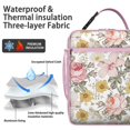 thumbnail image 2 of Peony Insulated Lunch Bag Box Women Reusable Lunch Tote Bag with Front Pocket Lunch Tote Portable Bag Work Camping, 2 of 6
