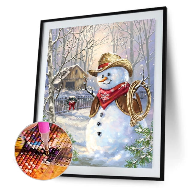 5D bricolaje completo taladro diamante pintura muñeco de nieve punto de cruz mosaico Kits (W1162) Likrtyny Oficina Multiescena Multifunción