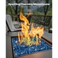 thumbnail image 2 of KFFKFF Fire Glass, 10LBS / 4.5KG Heat-Resistant Fireplace Stones, 1/2-Inch / 12.7 mm Reflective & Smokeless Glass Rocks, Shiny Decorative Stones for Fire Pit Table, Pacific Blue, 2 of 9