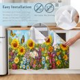 thumbnail image 5 of Spring Wildflower Cabinet Curtains 28"W x 51"L,Dustproof Sink Skirt Curtain for Kitchen Bathroom,Floral Leaves Country Pastoral Adhesive Desk Skirt Privacy Curtains for Pantry Classroom Office Closet, 5 of 8