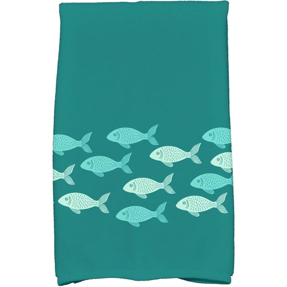 Simply Daisy 18" x 30" Fish Line Animal Print Kitchen Towel