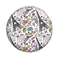 thumbnail image 4 of Spare Tire Cover, Eiffel Tower Fancy Wheel Cover Tire Covers For Trailers Car Truck Camper Universal Tire Covering Fits Diameter14"-17", 4 of 4