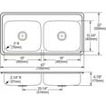 thumbnail image 2 of Elkay Celebrity Stainless Steel 43" x 22" x 6-7/8", 2-Hole Equal Double Bowl Drop-in Sink, 2 of 6