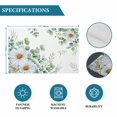 thumbnail image 6 of Eucalyptus Leaves Placemats Set of 4, Daisy Spring Floral Botanical Watercolor Placemats for Dining Table, Place Mats for Kitchen Tabletop, Waterproof Wipeable Dining Table Mats Set, 6 of 9