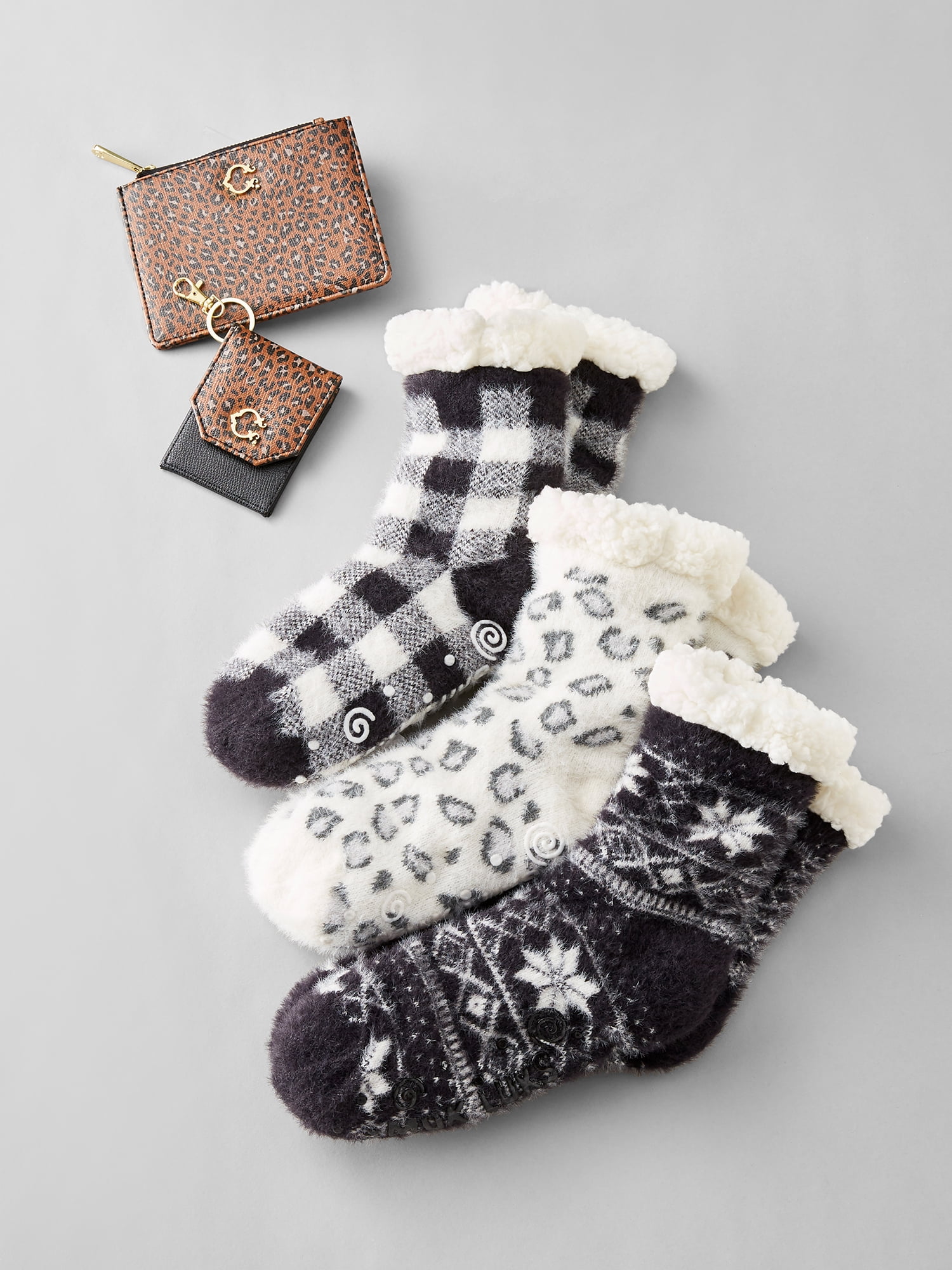 MUK LUKS Women's Cabin Socks, 2 Pairs