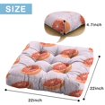 thumbnail image 7 of Orange Meditation Pillow 22x22 Inch Large Floor Cushion Soft Dutch Velvet Seat Pillow for Yoga & Lounge Cute Kawaii Fruit Pattern Sweet Summer Aesthetic Design (Funny Cartoon Orange Lover Style), 7 of 7