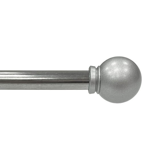 Cortinero Ajustable Sencillo 7/16" Silver 71-121 Cm
