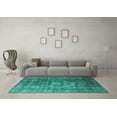 thumbnail image 3 of Ahgly Company Indoor Rectangle Oriental Turquoise Blue Industrial Area Rugs, 2' x 3', 3 of 4