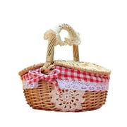 Easter Candy Box Shopping Storage Hamper Eco-Friendly With Handle Handmade Wicker Picnic Basket