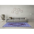 thumbnail image 3 of Ahgly Company Machine Washable Indoor Rectangle Medallion Blue Traditional Area Rugs, 6' x 9', 3 of 4